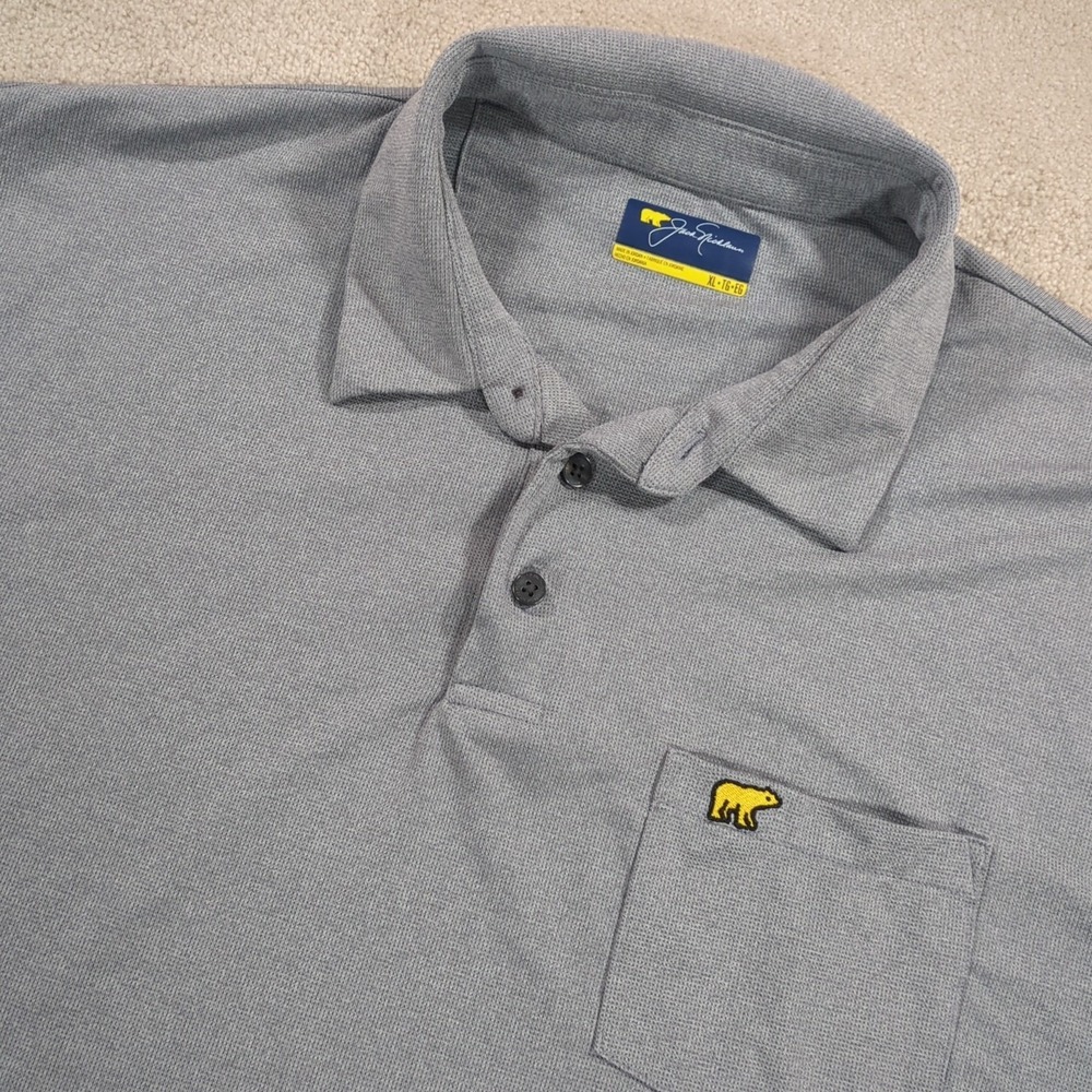 Jack Nicklaus Golf Polo Shirt Mens Size XL Short Sleeve Blue Gray Heathered